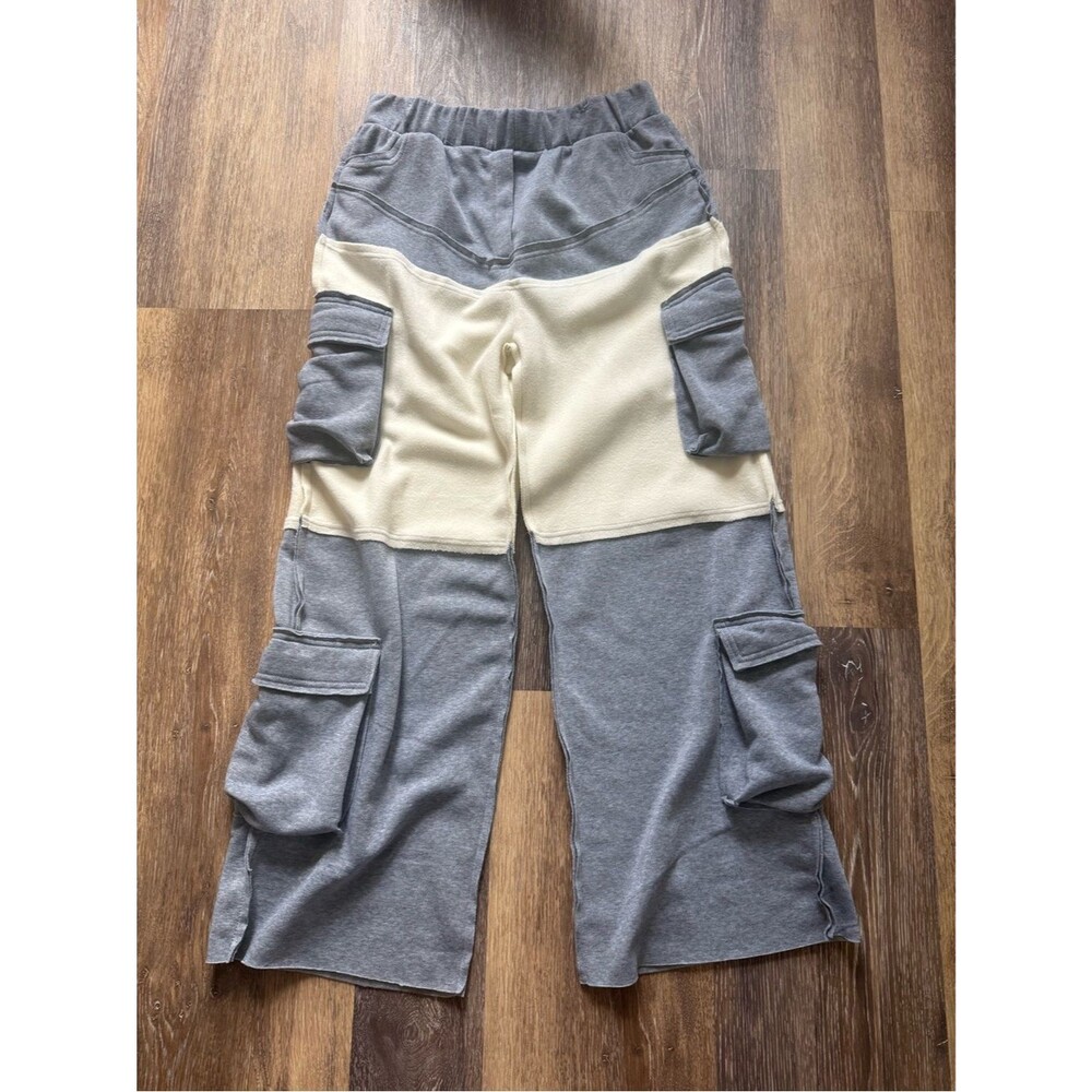 Y2K Techwear Fleece Cargo Pants Wide Leg